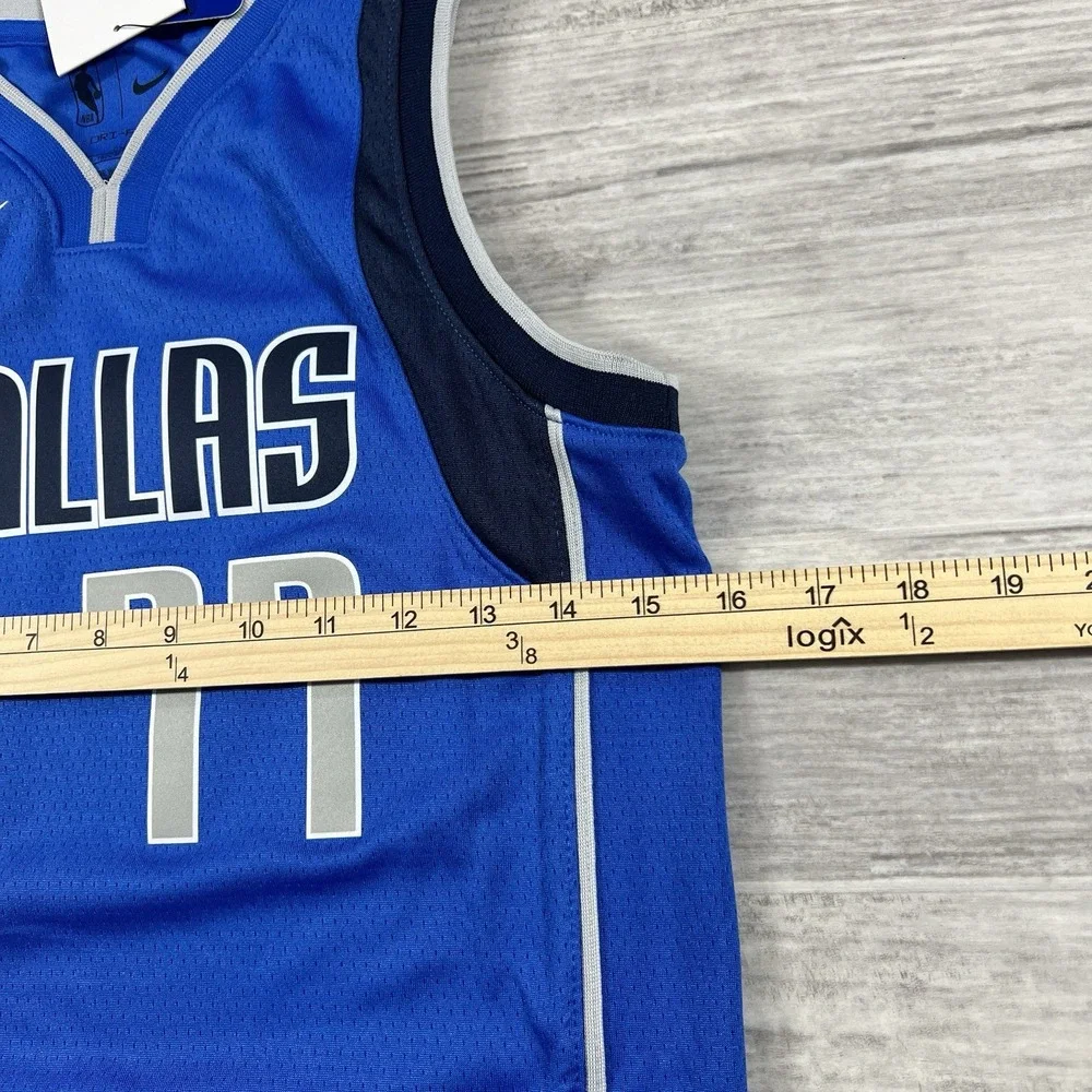 Nike Dri-Fit Luka Doncic Blue Dallas Mavericks Jersey #77 Swingman Icon Yth Smll